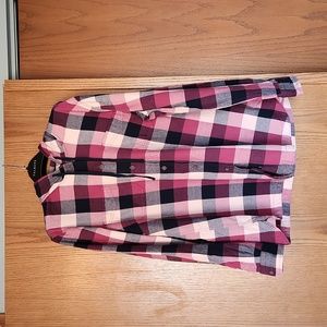 Duluth Trading Company flannel hooded shirt jacket